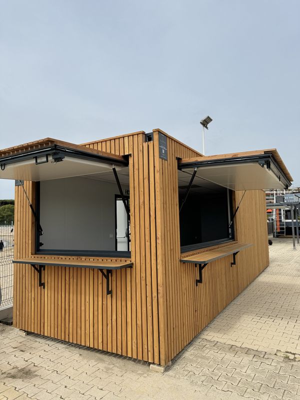 Contenedor tienda (quiosco snack – oficina – guinguette)